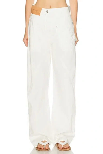 Jw Anderson Twisted Workwear Jeans In White