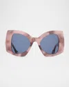 Jw Anderson Jwa04-twister Sunglasses In Pink