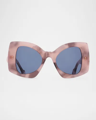 JW ANDERSON TWISTER ACETATE BUTTERFLY SUNGLASSES