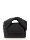 Jw Anderson Large Twister - Leather Top Handle Bag In Black