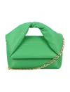 Jw Anderson Twister Green Leather Bag In Bright Green
