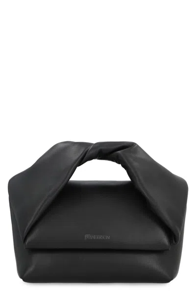 Jw Anderson J.w. Anderson Twister Leather Handbag In Black