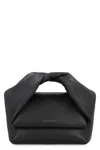 Jw Anderson Large Twister - Leather Top Handle Bag In Black