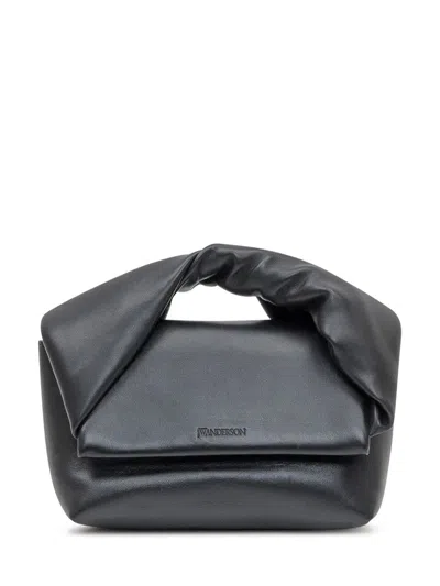 Jw Anderson Twister Midi Bag In Black