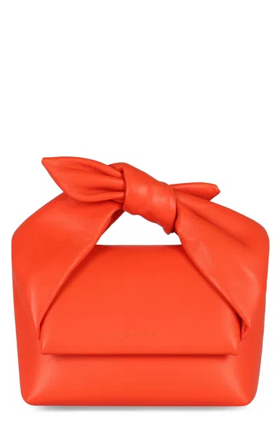 Jw Anderson Orange Bow Twister Crossbody Bag