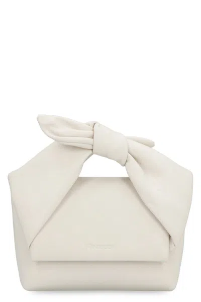 Jw Anderson Twister Mini Crossbody Bag In White
