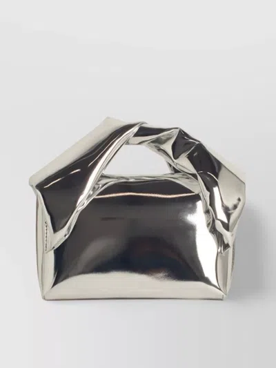 JW ANDERSON 'TWISTER' SILVER CROSSBODY BAG
