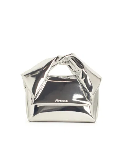 JW ANDERSON J. W. ANDERSON TWISTER' SILVER POLYURETHANE CROSSBODY BAG
