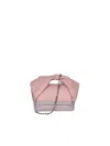 Jw Anderson Medium Twister - Leather Top Handle Bag With Crystals In Dusty Rose