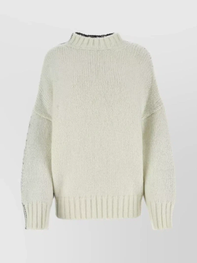 JW ANDERSON TWO-TONE CREWNECK BLEND SWEATER