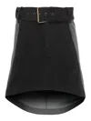 Jw Anderson Denim Belted Mini Skirt In Grey