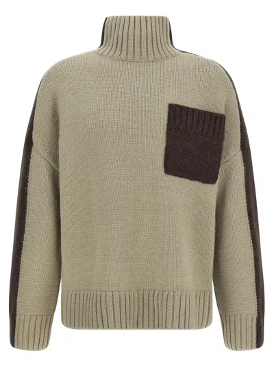 JW ANDERSON TWO TONE PATCH POCKET SWEATER