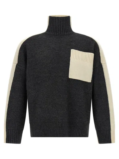 Jw Anderson 'two Tone' Sweater In Black