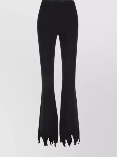 JW ANDERSON UNIQUE HEMLINE RIBBED ELASTIC WAIST TROUSERS