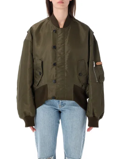 Jw Anderson Utility Bomber Jacket In Military Green