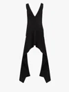 Jw Anderson J. W. Anderson V Neck Draped Hem Mini Dress In Black