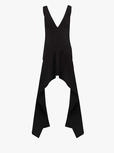 JW ANDERSON V-NECK DRAPED MINI DRESS