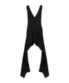 Jw Anderson J. W. Anderson V Neck Draped Hem Mini Dress In Black