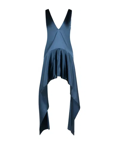 Jw Anderson J. W. Anderson Dress In Blue Acetate Blend