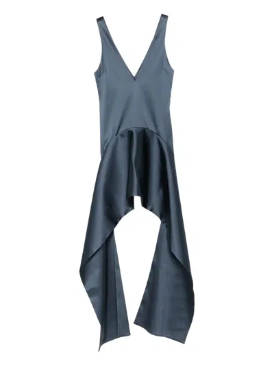 JW ANDERSON V NECK DRAPED MINI DRESS
