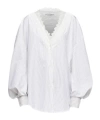 Jw Anderson V-neck Lace Trim Shirt In White