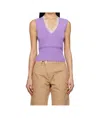 Jw Anderson Lace Trim V Neck Vest In Nude