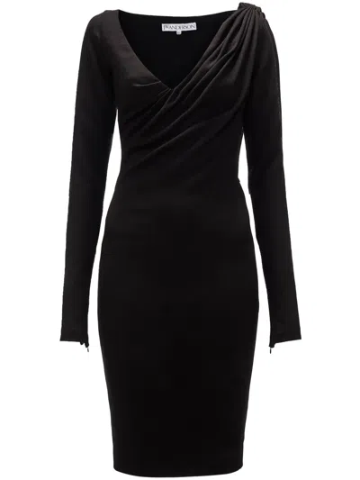 JW ANDERSON V-NECK MIDI DRESS