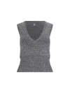 Jw Anderson Knitwear Lace Trim V-neck Sleeveless In Black