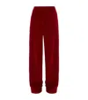 Jw Anderson Pantalone In Velluto Rosso Donna In Multi