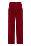 Jw Anderson Pantalone In Velluto Rosso Donna In Red
