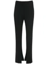 Jw Anderson Front-slit Straight Pants In Black