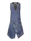 Jw Anderson Wrap Front Sleeveless Dress In Dark Wash