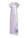 Jw Anderson Asymmetric Lace Trim Layered Dress In Nude & Neutrals