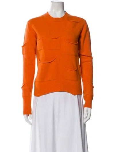 Pre-owned Jw Anderson Virgin Wool Crew Neck Sweater In Orange