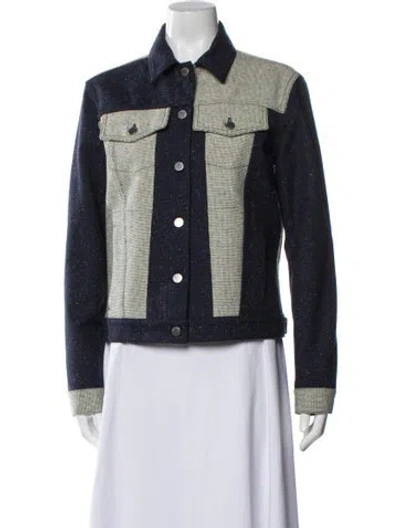 Pre-owned Jw Anderson Virgin Wool Denim Jacket In Blue