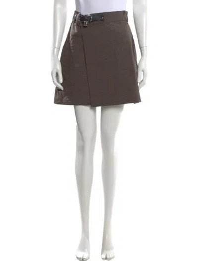 Pre-owned Jw Anderson Virgin Wool Mini Skirt In Brown