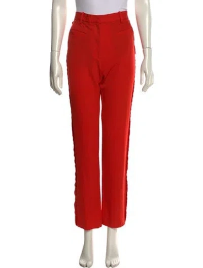 Pre-owned Jw Anderson Virgin Wool Straight Leg Pants In Red