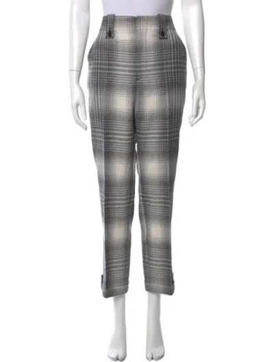 Pre-owned Jw Anderson Virgin Wool Straight Leg Pants In White