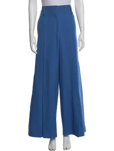 Pre-owned Jw Anderson Virgin Wool Wide Leg Pants In Blue