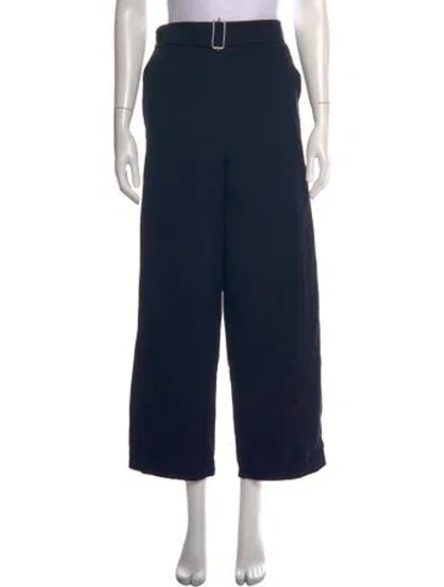 Pre-owned Jw Anderson Virgin Wool Wide Leg Pants In Blue