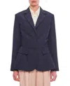 Jw Anderson Dark Blue Single Breasted Blazer In Blue