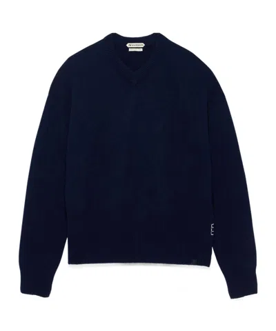 Jw Anderson V-neck Cashmere Sweater In Blue