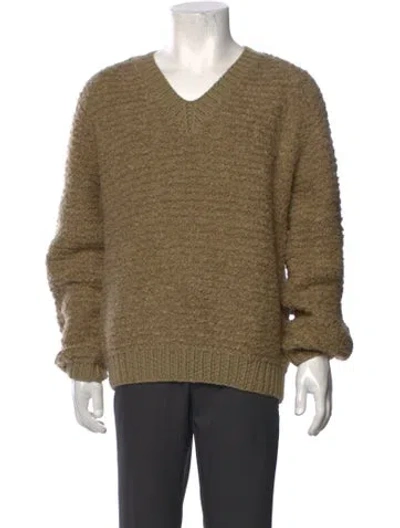 Pre-owned Jw Anderson V-neck Long Sleeve Pullover In Multicolor