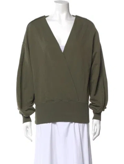 Pre-owned Jw Anderson V-neck Sweater In Green