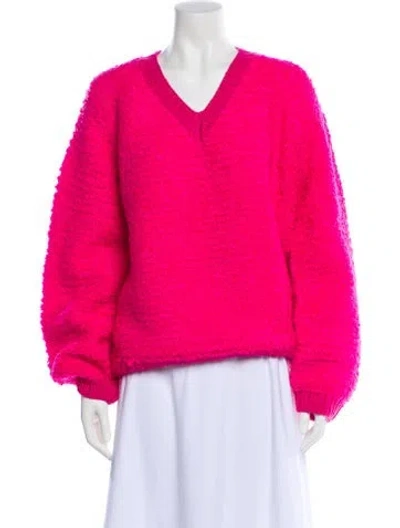 Pre-owned Jw Anderson V-neck Sweater In Pink