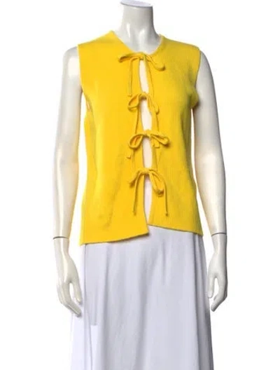 Pre-owned Jw Anderson V-neck Sweater In Yellow