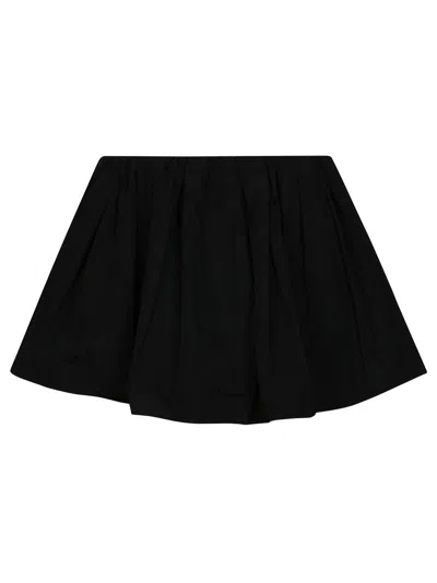 JW ANDERSON VOLUMINOUS BLACK GATHERED SKIRT