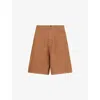 Jw Anderson W Anderson Mens Rust Relaxed-fit Aged Denim Shorts In Rust