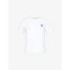 Jw Anderson White Embroidered Logo Printed T-shirt In White