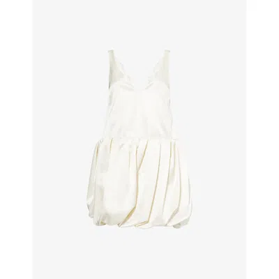 Jw Anderson W Anderson Womens Ivory Rolled-hem Camisole Duchesse-satin Minidress